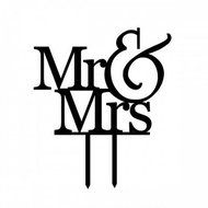 Cake Topper Of Bridal Or Party Mr And Mrs N3