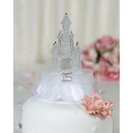 Rhinestone Quinceanera Cinderella Castle Cake Topper N2
