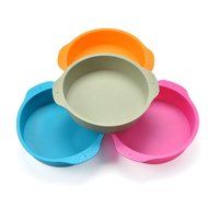 20cm (8 Inches) Silicone Round Cake Pan with Handle Suitable for All Types of Baking and Roasting Silicone Round... N7