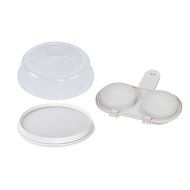 Nordic Ware Microwave 2-Sided Round Bacon and Meat Grill and 10-Inch Spatter Cover N10