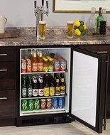 Marvel Built-In Kegerator - X-CLUSIVE Premium 1 Faucet Home Brew Keg Tapping Kit - Overlay Door N6