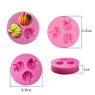 Fashionclubs Silicone Halloween Pumpkins Chocolate/Fondant/Candy Mold Dia 4.8cm N4