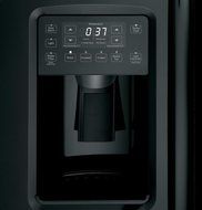 GE PSE25KGHBB Profile 25.4 Cu. Ft. Black Side-By-Side Refrigerator - Energy Star N8