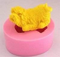 WYD DIY Lovely Puppy Cake Silicone Mold,3D Fondant Mold,Handmade Soap Mould