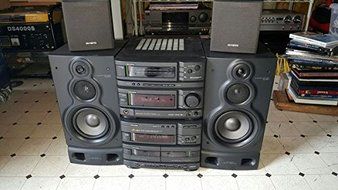 Aiwa NSX-D707 Stereo System 3 CD Changer,Double Autorevers Tape Deck,AM FM Tuner