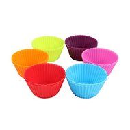 TecGeo(TM) 12pcs/lot Silicone Cupcake Liners Mold Muffin Cases Muti Round Shape Cup Cake Tools Bakeware Baking... N3