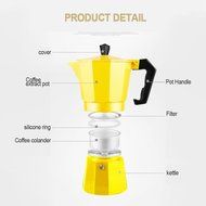 Hmlai Hot Sale 240 ML Aluminum Moka Express Made in Italy 6 Cup Stovetop Espresso Maker + One Coffee Spoon (stainess... N20