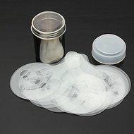 DIY Fancy Coffee Chocolate Powder Shaker Duster with 12 Stencils Strew Pad N8