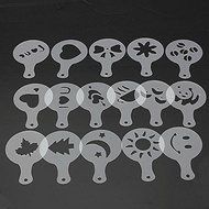 DIY Fancy Coffee Chocolate Powder Shaker Duster with 12 Stencils Strew Pad N9
