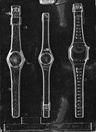 WRIST WATCH chocolate candy mold &copy; Molding Instruction + Set of 2