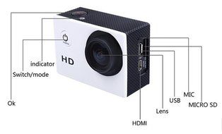 Watree.&reg; Waterproof Action Sports Camera 5mp 720p Hd Underwater 30m with Free 16gb Sd Card and Free Accessories... N5