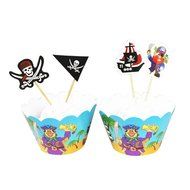 Winrase&reg; Set of 12 Chic Batman Mouth Kids Birthday Party Decoration Paper Cupcake Liner Wrap Wrappers with Toppers... N37