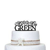 Wedding Cake Topper Personalized with Monogram Initials for Mr and MRS