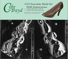 Cybrtrayd E206AB Chocolate Candy Mold, Includes 3D Chocolate Molds Instructions and 2-Mold Kit, Bunny in Jeans