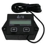 RioRand&reg; Spark Plugs Engine Digital Tach Hour Meter Tachometer Gauge Motorcycle Bike