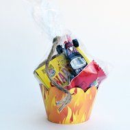 Fire Truck Flame Theme Cupcake Wrappers, Blaze, Confetti Couture Party Supplies, 36 Wraps N7