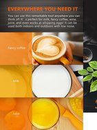 Easehold Electric Milk Frother Handheld Stainless Steel Whisk Battery Operated for Latte Cappuccino Coffee Matcha... N6