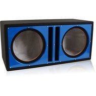 Belva Dual 12-inch Car Subwoofer Box Sealed and Ported 3/4-inch MDF Prelined Polyfil Includes Custom Blue Baffle... N14