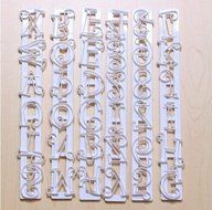 SDBING 6pcs Alphabet Number Letter Fondant Cake Frill Edge Sugarcraft Cutter Mold Tool N2