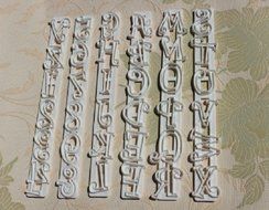 SDBING 6pcs Alphabet Number Letter Fondant Cake Frill Edge Sugarcraft Cutter Mold Tool N3