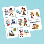 Amscan AMI 392288 Jake and the Neverland Pirates Tattoo Favors, AMI 392288 1, Multicolored N2