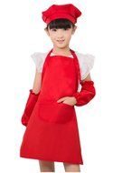 Unisex Kids Cooking Painting Gardening Apron Baking Personalized Childrens Apron(RRD,XL) N16