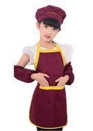 Unisex Kids Cooking Painting Gardening Apron Baking Personalized Childrens Apron(RRD,XL) N17