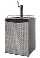 Kegerator Skin - Diamond Plate Metal 02 (fits medium sized dorm fridge and kegerators)