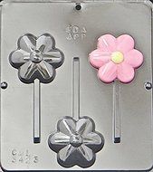 Flower Lollipop Chocolate Candy Mold 3423