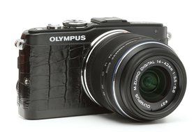 Japanhobbytool Olympus Pen E-PL5 &amp; E-PL6 Camera Leather Decoration Sticker Leica1 type 4008 Black N12