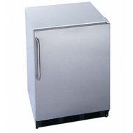 Summit AccuCold FF7SSTB 24" 5.5 cu. ft. Compact Refrigerator with Adjustable Shelves Deep Shelf Space Interior... N7