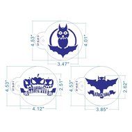 ART Kitchenware 6pcs Halloween Cookie Stencil Set Cupcake Decoration Stencil Template Baking Mold ST-845 Beige...
