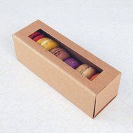 25 Sets of Kraft Brown Boxes for 6 Macarons ($1.30 Per Set of Macaron Box) N3