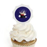 Magic - Cupcake Picks with Stickers - Party Cupcake Toppers - 12 Count