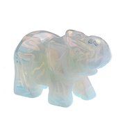 JOVIVI Natural Rose Quartz/Aventurine/Tiger Eye/Opalite Carved Gemstones Elephant Figurine 2&#039;&#039; Room Decoration... N24