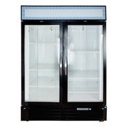 Beverage-Air MMF49-1-B-LED MarketMax 52" Two Section Glass Door Reach-In Merchandiser Freezer with LED Lighting...