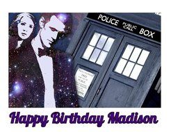 Doctor Who Tardis Edible Image Photo Sugar Frosting Icing Cake Topper Sheet Personalized Custom Customized Birthday...