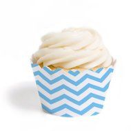 Dress My Cupcake Standard Cupcake Wrappers, Chevron, Orange, Set of 12 N7