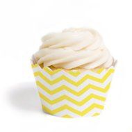 Dress My Cupcake Standard Cupcake Wrappers, Chevron, Orange, Set of 12 N8