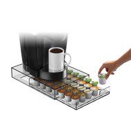 Mind Reader Plexus Single Serve Coffee Pod Storage Drawer, 35 Capacity, Clear N4