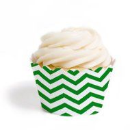 Dress My Cupcake Standard Cupcake Wrappers, Chevron, Orange, Set of 12 N9