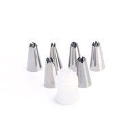 Misula 8 Pcs Cake Decorating Set, Silicone Icing Piping Cream Pastry Bag + 6 Pcs Stainless Steel Nozzle Tips Set... N4