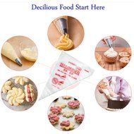 Bestgoo 100 Pack Pastry Bags 12 Inch Disposable Icing Bags - Decorating Bags, Baking and Cake Decorating Supplies N4