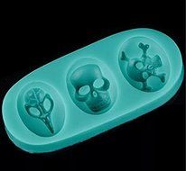 Topnew-Candy Cavity Silicone Chocolate Mold Candy and Gummy Moulds Skull H2216 N4