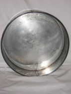 Vintage Heavy Tin Round Large 12x3 Inch Cake Baking Pan N2