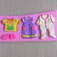 Karen Baking Baby Clothes Shape 3D Silicone Cake Mold For Cake Fondant Decorating N8
