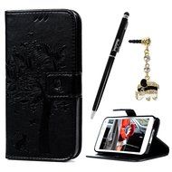 S5 Case,Samsung Galaxy S5 Case (i9600) - Wallet Embossed Flower Tree PU Leather Soft TPU Inner Cover with Magnetic... N26