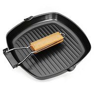 Collapsible Handle Square Baking Pan Frying Steak 24CM N4