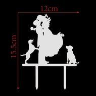Black Funny Bridal Cake Topper N5