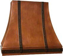 Custom Copper Kitchen Hood (dark, 48")